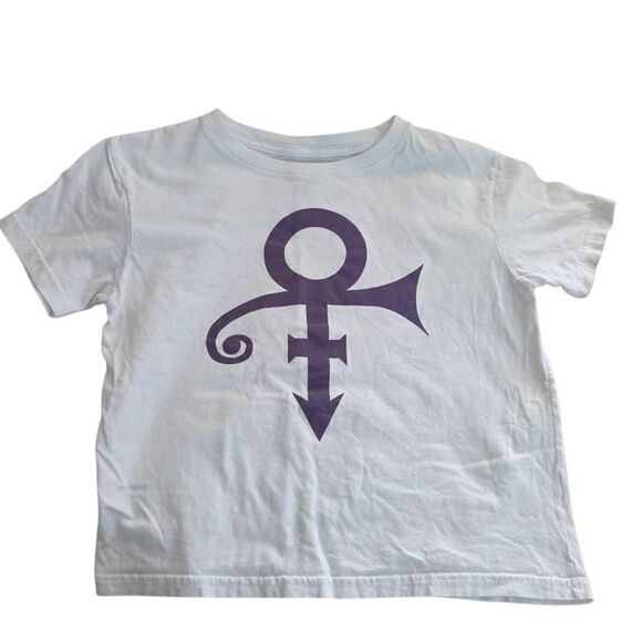 The Prince Estate Other - The Prince Estate Kids Size 5/6T White Purple Prince Symbol T-shirt